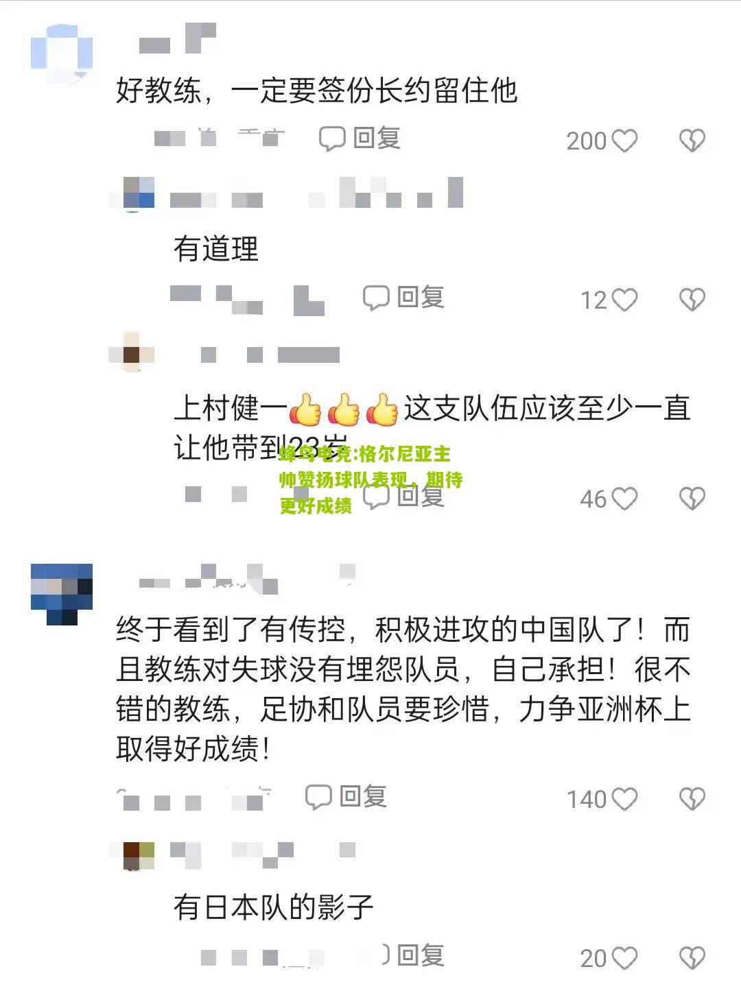 格尔尼亚主帅赞扬球队表现，期待更好成绩